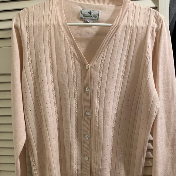 Chandler Hill Sweaters - Chandler Hill Champagne Cable Knit Cardigan